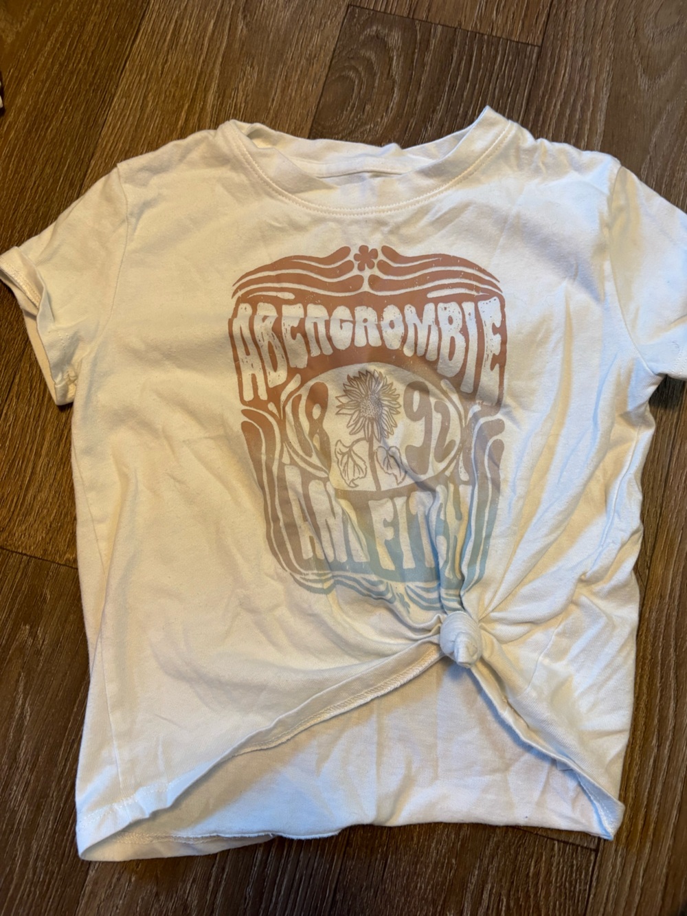 abercrombie kids White Short Sleeve Tee with  Graphic